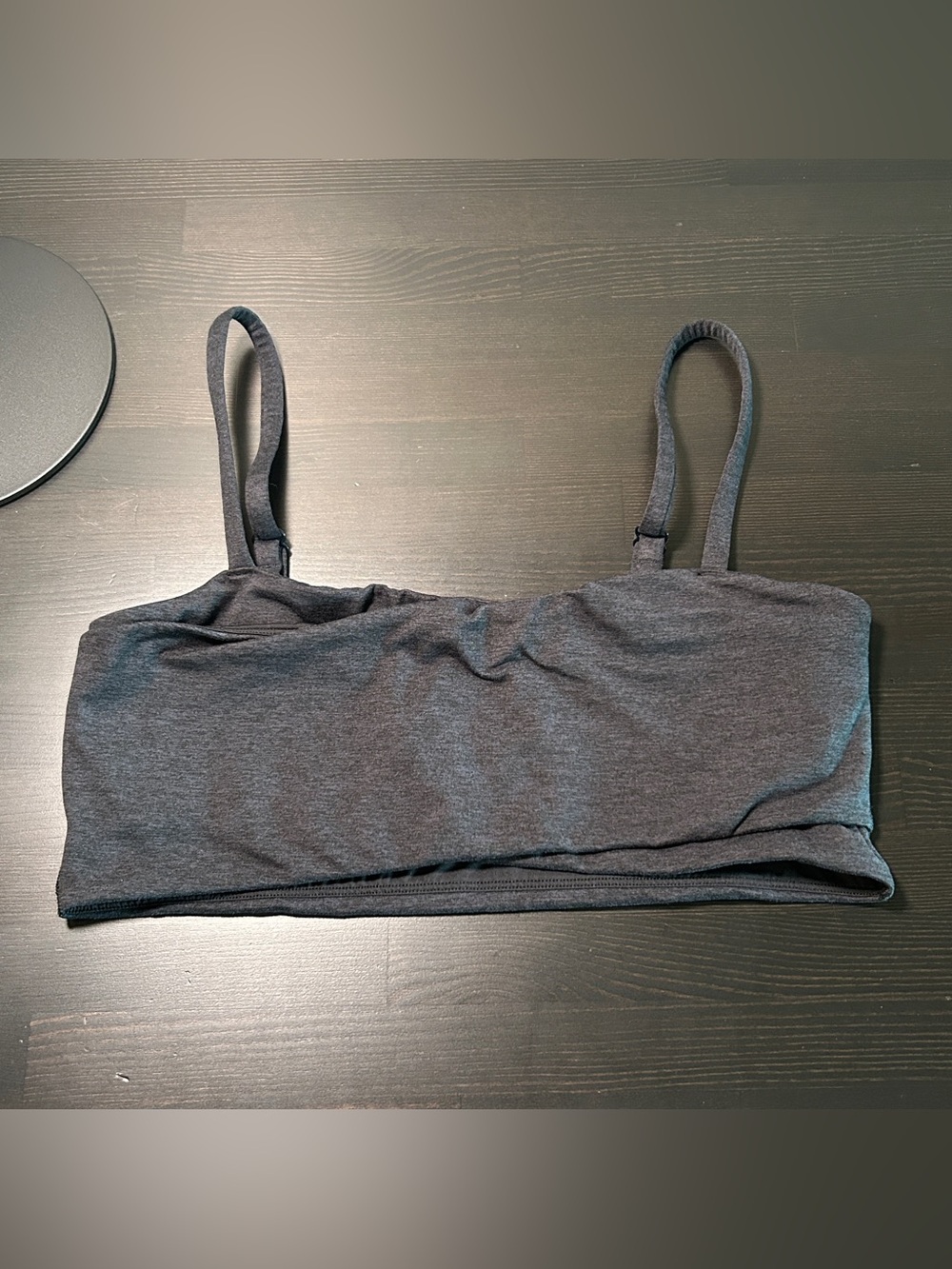 Lululemon Softy Suedey Wrap-Front Bra -- Black/Black (size Large)